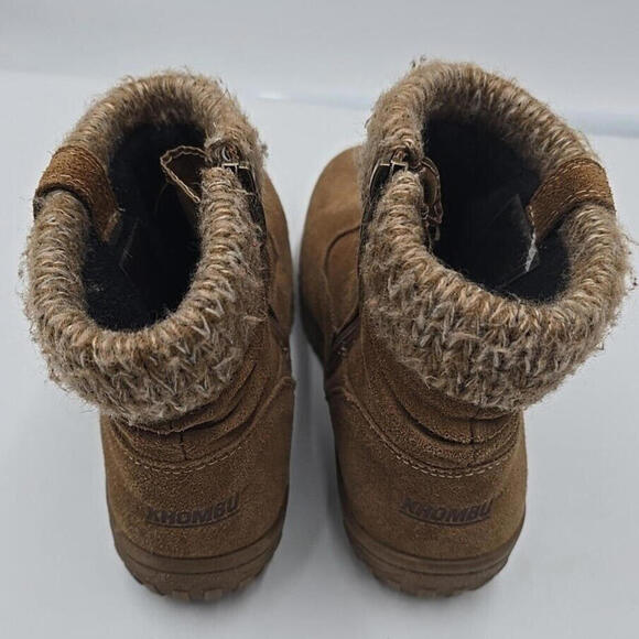 Khombu Women's Laura All Weather Booties TAN / Chestnut New in Box Size 8 - Picture 2 of 8